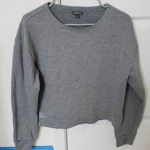 grey cropped sweatshirt